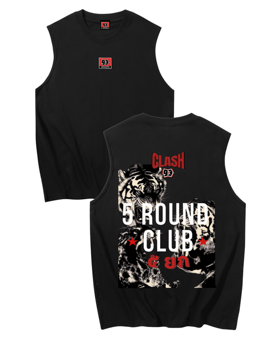 5 Round Club Muscle Tank - Tiger