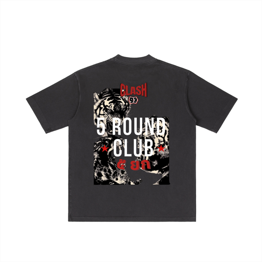 5 Round Club Oversized T-Shirt - Tiger