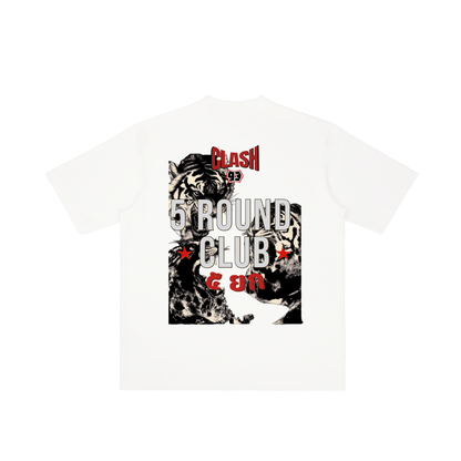 5 Round Club Oversized T-Shirt - Tiger